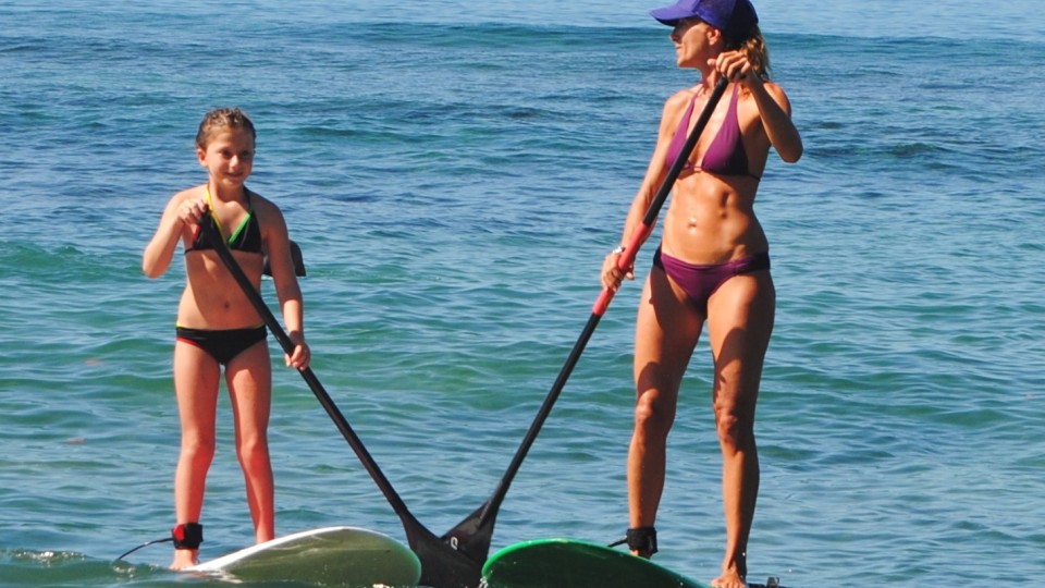 Paddling with daughter