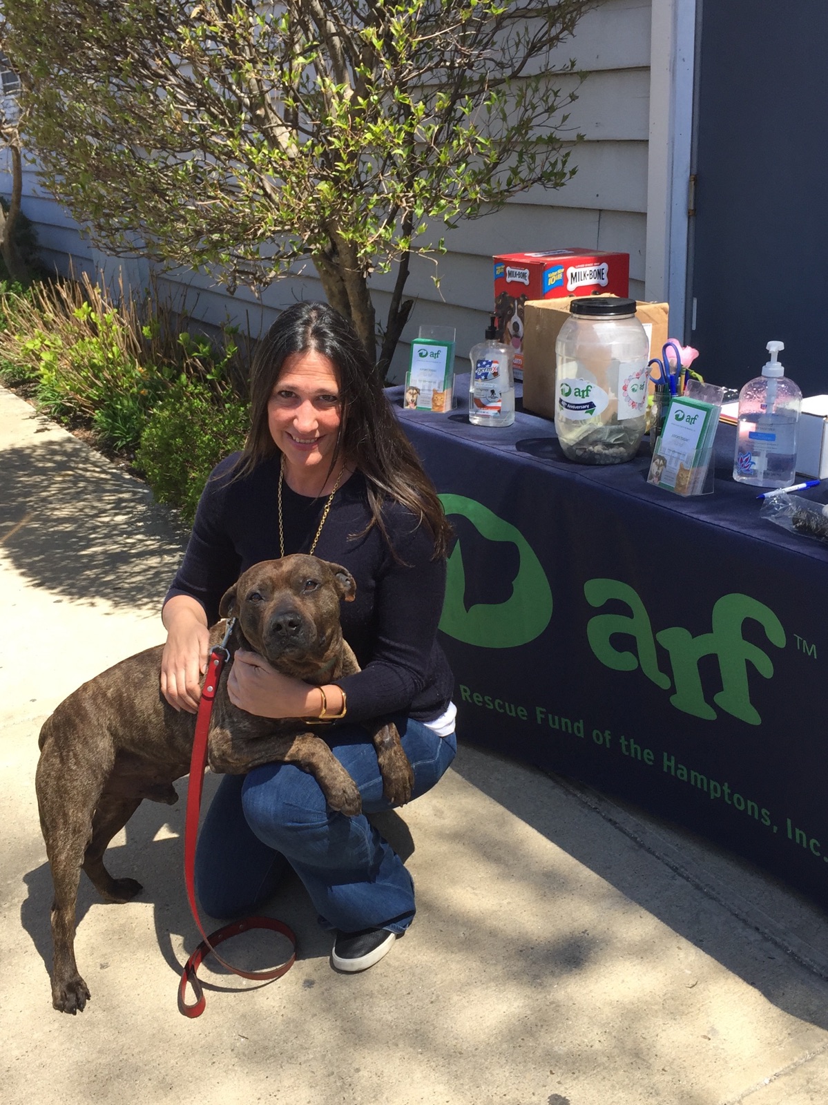 Tamara Magel with ARF dog Squeaky