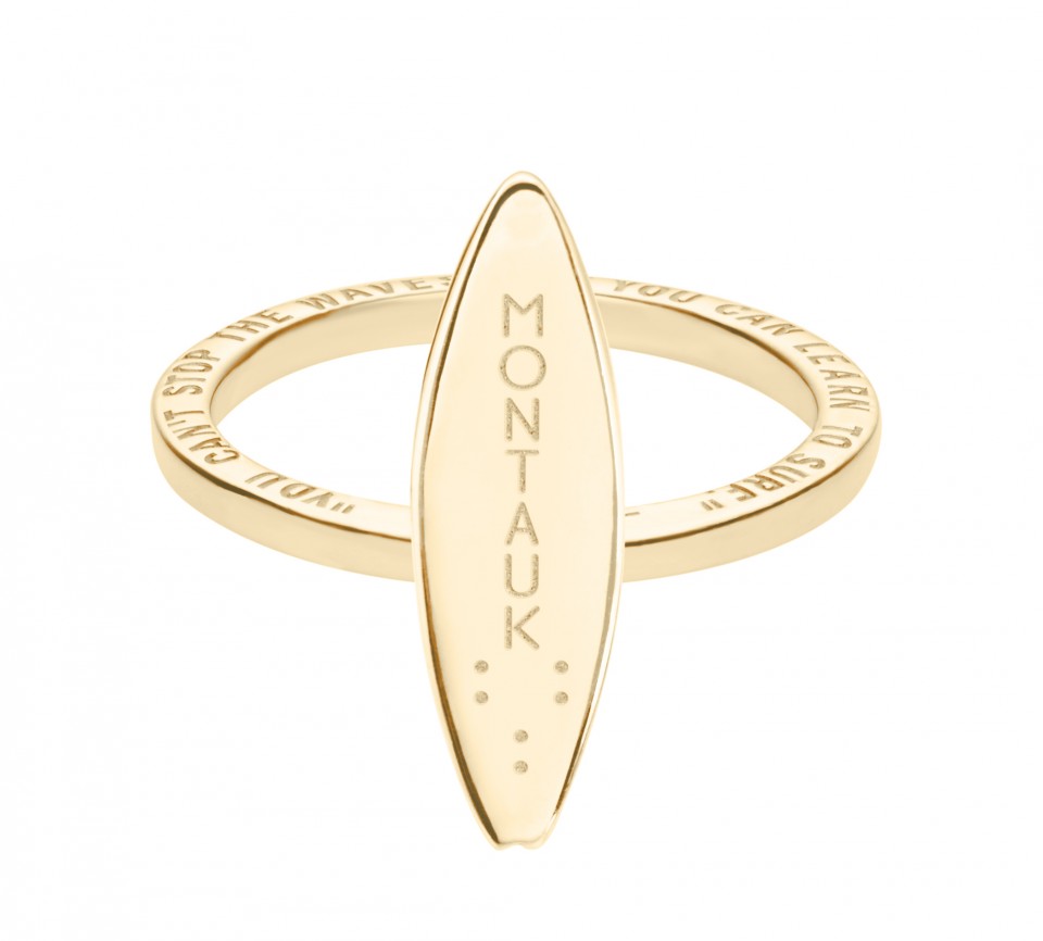 Montauk Surfboard Ring Gold